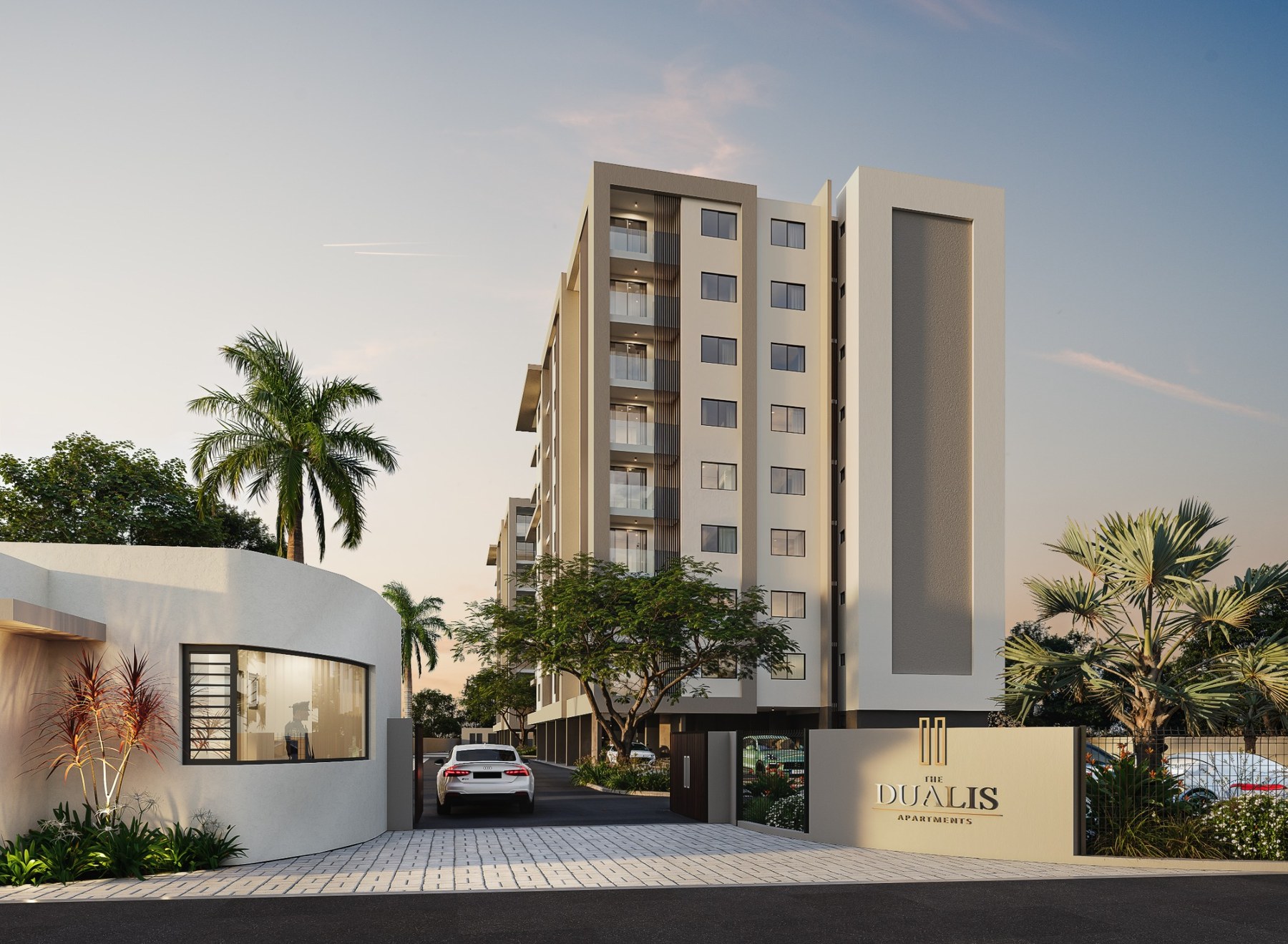 The Dualis Apartments entrance view